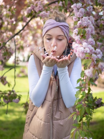 Čelenka organic s křížením Dawn pink