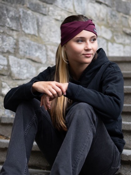 Čelenka organic s křížením Maroon