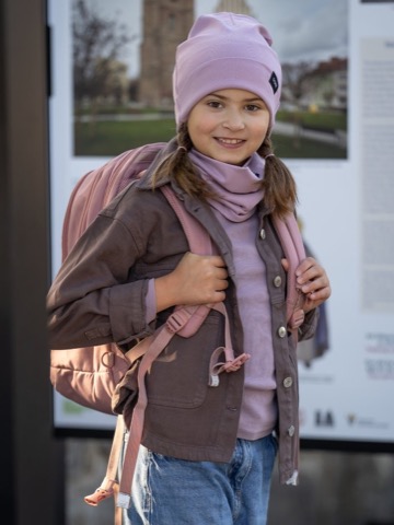 Dětská čepice organic dawn pink