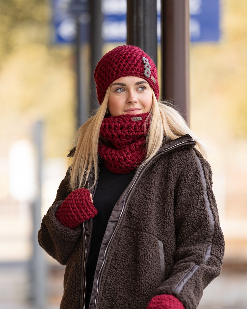 Náladová fotka, look Bordó